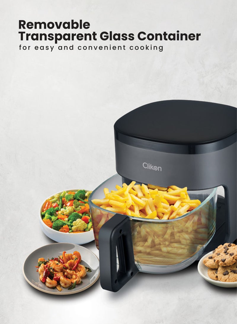 كليكون Digital Air Fryer 4.2 L Multi-Function for Frying, Baking, Grilling, Roasting, Safety Lock, Cool Touch Handle 4.2 L 1500 W CK354 Black - Image 3