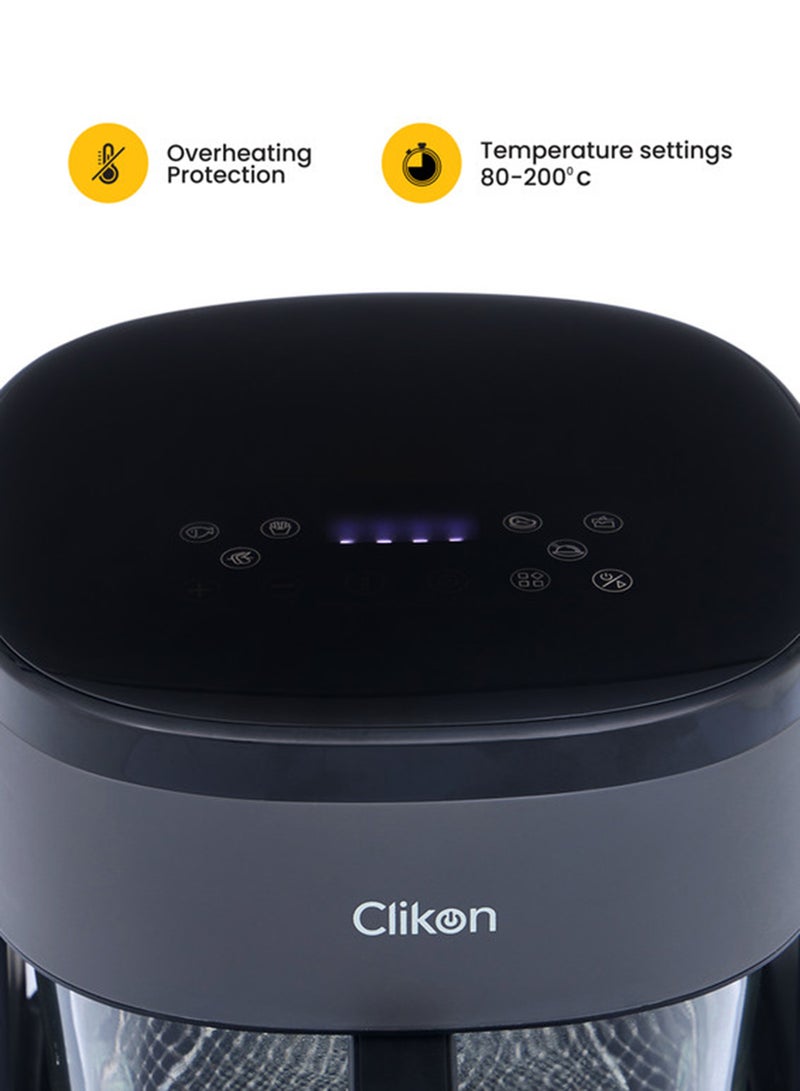 كليكون Digital Air Fryer 4.2 L Multi-Function for Frying, Baking, Grilling, Roasting, Safety Lock, Cool Touch Handle 4.2 L 1500 W CK354 Black - Image 4