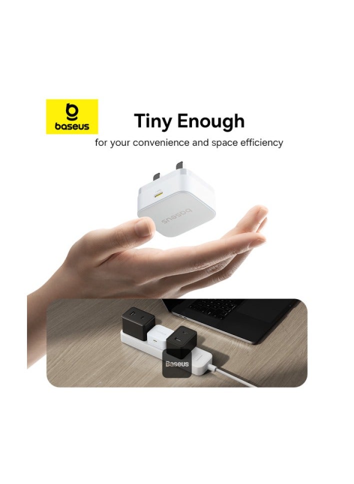 Baseus Palm 20W PD Type C Fast Charging Wall Charger  Ultra Fast USB C Charger White - Image 2