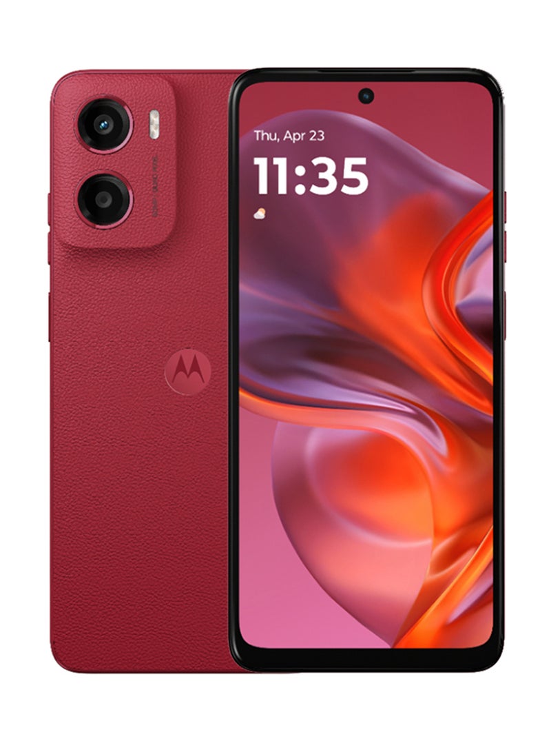 Motorola G05 4G Dual SIM Plum Red 4GB RAM 256GB + Free Water Bottle - Middle East Version  - Image 1