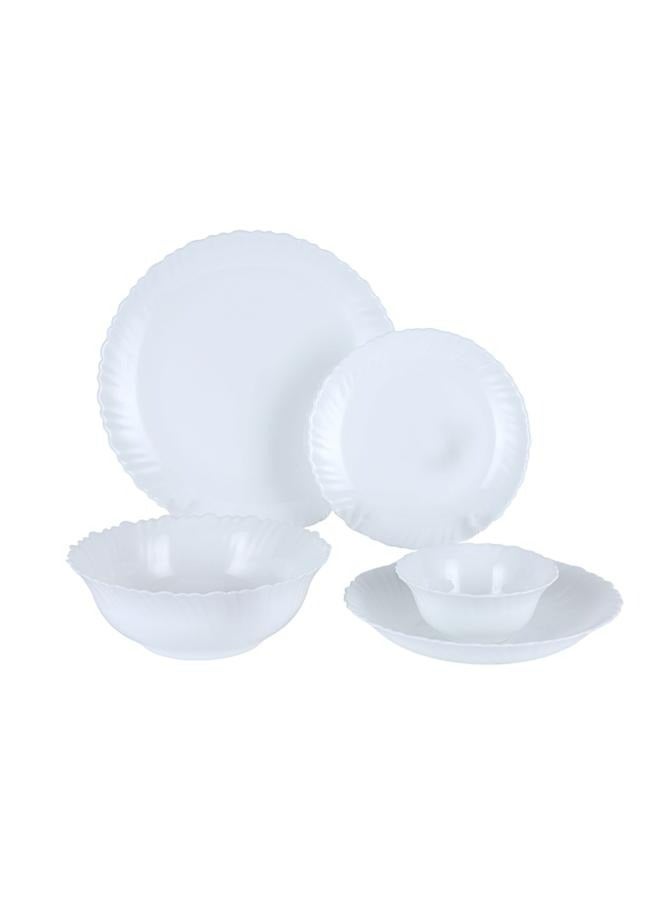 Royalford Royalford 18 Piece Classic Opalware Dinner Set | Includes Dinner, Deep and Dessert Plates and Serving Bowls | Dishwasher-Safe, Freezer and Microwave Safe |  Chip-Resistant and Food-Grade/ White WHITE  - Image 3