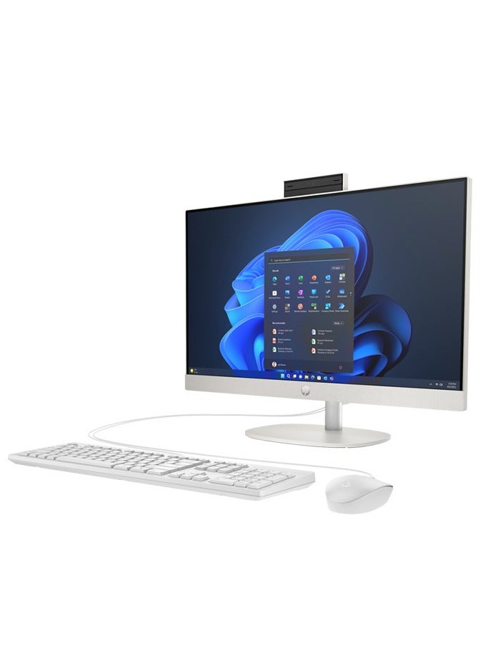 HP ProOne 245 G10 (Upgraded Version) All-in-one 23.8-Inch Full HD (1920X1080)Display, AMD Ryzen 7-7730U Processor/8GB RAM/512GB SSD/AMD Radeon Graphics/Windows11  White English/Arabic White  - Image 3