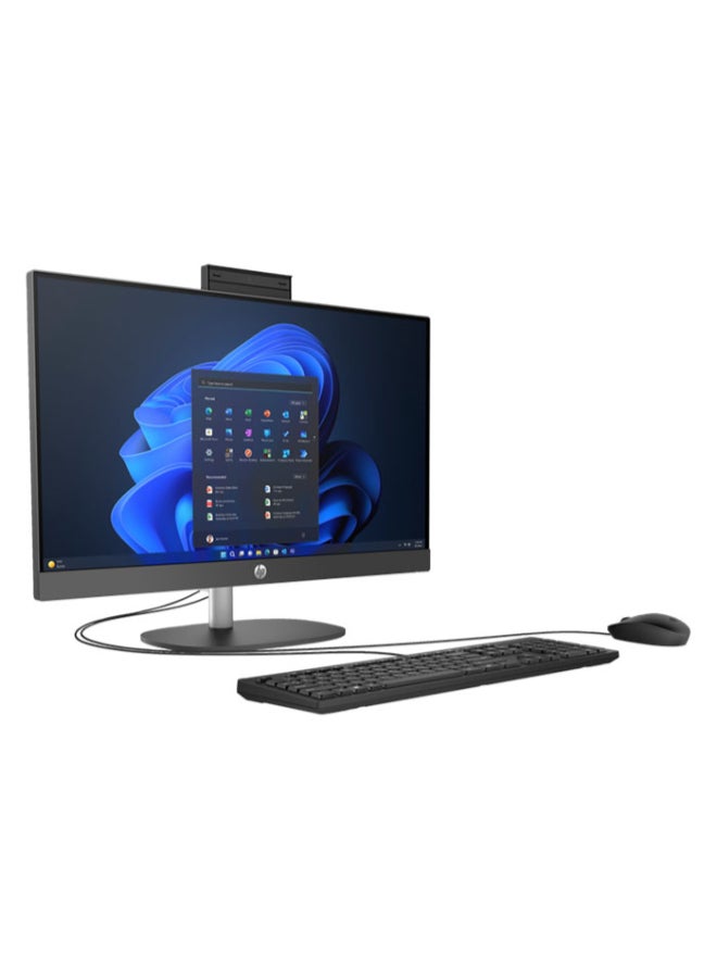 HP - ProOne 245 G10 (Upgraded Version) All-in-one 23.8-Inch Full HD(1920X1080) Display LED, AMD Ryzen 7-7730U Processor/8GB RAM DDR5/512GB SSD/AMD Radeon Graphics/Windows 11 English/Arabic Black - Image 1