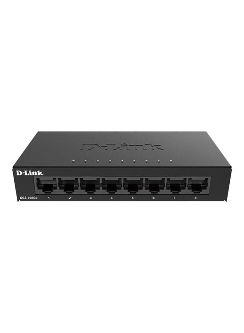 8-Port Gigabit Unmanaged Desktop Switch Black