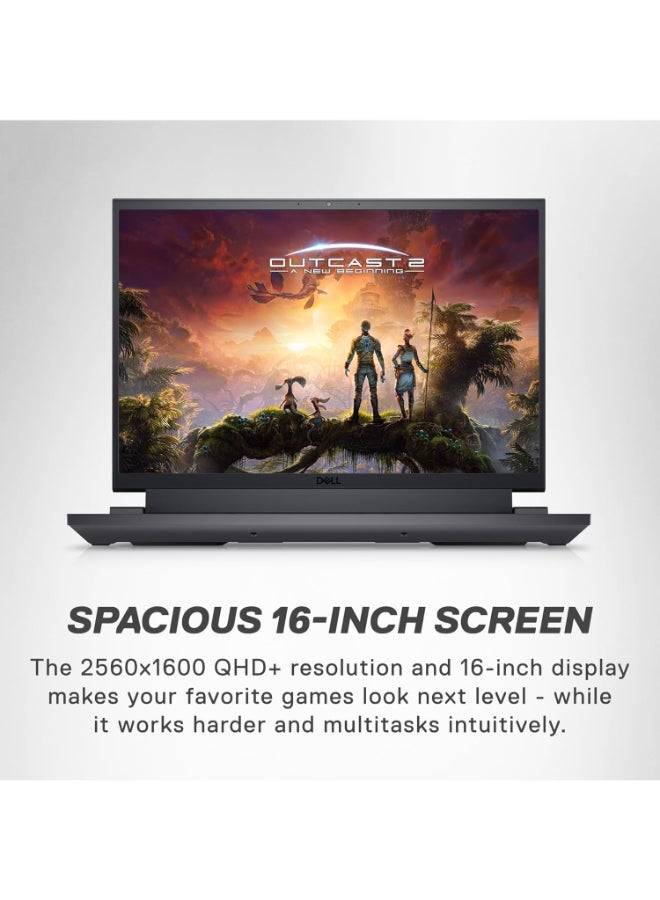 ديل G16 7630 Gaming Laptop With 16-Inch QHD Display, Core i9-13900HX Processor/32GB RAM/1TB SSD/8GB Nvidia GeForce RTX 4070 Graphics Card/Windows 11 Home English Metallic Nightshade - Image 2