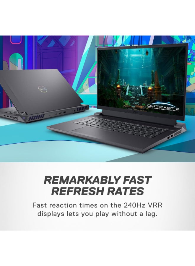 ديل G16 7630 Gaming Laptop With 16-Inch QHD Display, Core i9-13900HX Processor/32GB RAM/1TB SSD/8GB Nvidia GeForce RTX 4070 Graphics Card/Windows 11 Home English Metallic Nightshade - Image 3