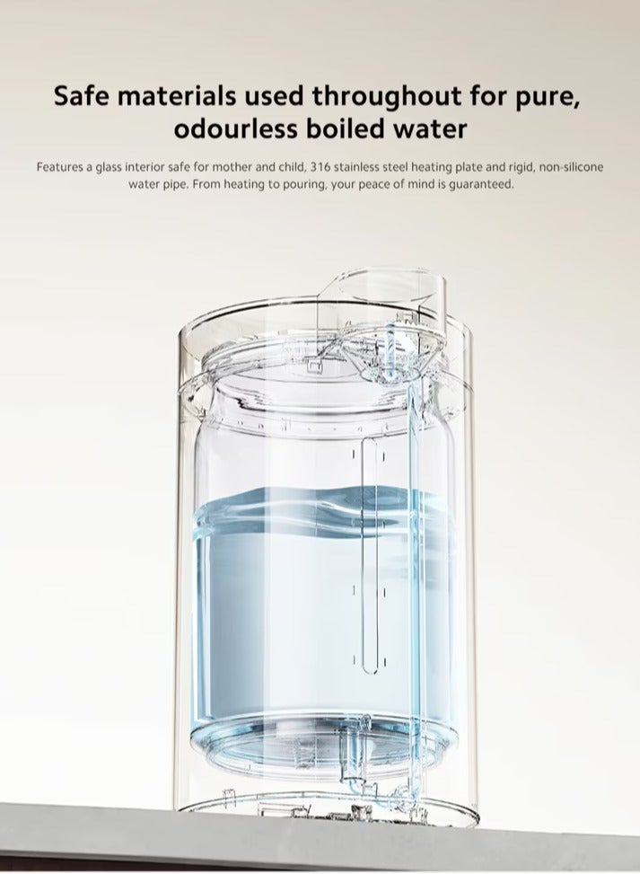 Xiaomi Smart Electric Hot Water Dispenser 5L, 1600W, Fast Heating, Customizable Temperatures, Smart App Control, Touch Panel, Child Lock, Energy-Saving, Digital Display – White (BHR9012GB) BHR9012GB White - Image 4