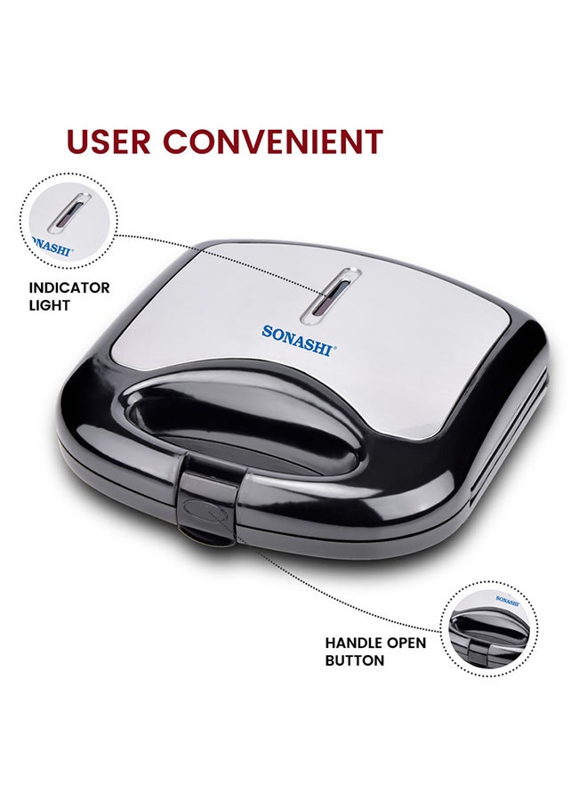 SONASHI - 2-Slice Non-Stick Sandwich Grill Maker With Drip Coffee Maker Bundle 750 W SGT-853 + SCM-4920 Black - Image 1