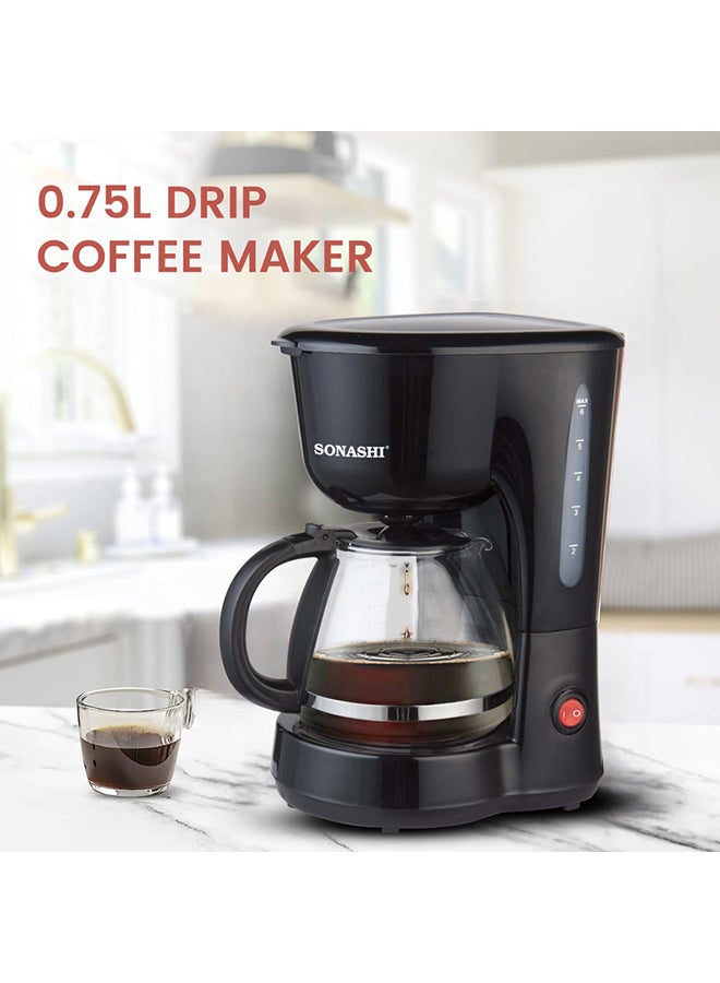 SONASHI - 2-Slice Non-Stick Sandwich Grill Maker With Drip Coffee Maker Bundle 750 W SGT-853 + SCM-4920 Black - Image 1
