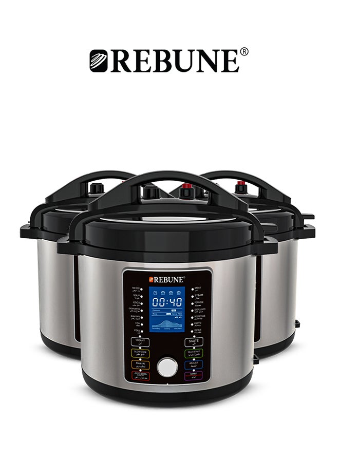 ريبون قدر ضغط كهربائي و قلاية زيت 2في1بسعة 10لتر ,وبقوة 1400 واط 10 L 1400 W RE-11-052 - Image 4
