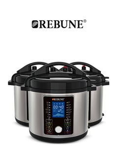 REBUNE Electric pressure cooker and deep fryer 2-in-1, 12 L 1600 W RE-11-053 silver  - Image 4