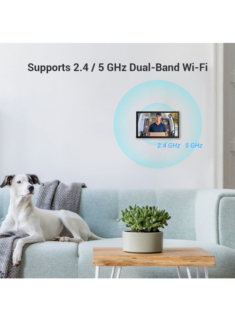 EZVIZ - CP7 Video Doorbell, 3MP 2K Smart Home Video Doorphone Camera with 7" Color Touch Screen, Remote Door/Gate Unlock, Built in Chime, Two Way Talk, Human Motion Detection, Metal Housing, Cloud/SD - Image 1