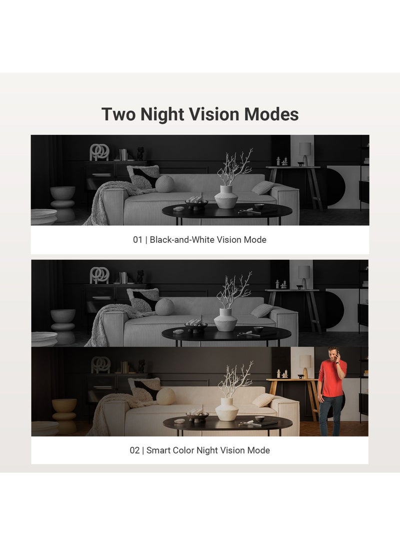 EZVIZ - Security Camera C6c, 4K 8MP CCTV Camera for Home, Indoor WiFi Camera with AI Human & Pet Detection, Smart Color Night Vision, Auto-Tracking, Two Way Calling, Dual-Band Wi-Fi 6, 512GB Storage - Image 1