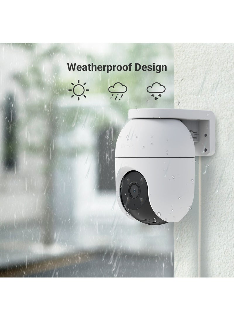 إيزفيز - Security Camera C8C, 4K 8MP Outdoor WiFi Camera, CCTV Camera for Home with 360° Coverage, AI Human/Vehicle Shape Detection, Auto-Zoom Tracking, Color Night Vision, Weatherproof, Two-Way Talk - Image 1