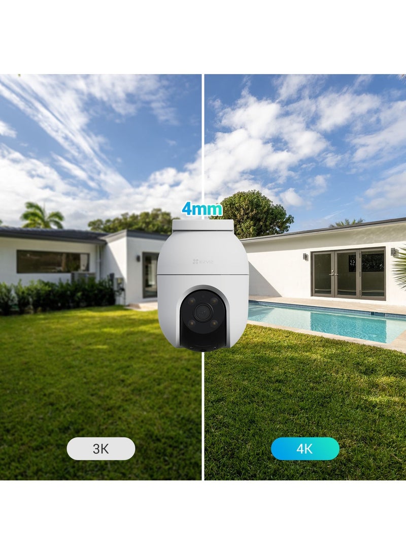 إيزفيز Security Camera C8C, 4K 8MP Outdoor WiFi Camera, CCTV Camera for Home with 360° Coverage, AI Human/Vehicle Shape Detection, Auto-Zoom Tracking, Color Night Vision, Weatherproof, Two-Way Talk  - Image 3