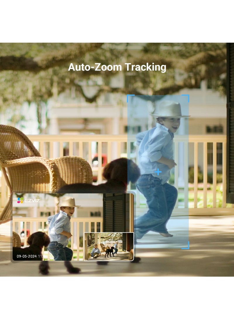 إيزفيز - Security Camera C8C, 4K 8MP Outdoor WiFi Camera, CCTV Camera for Home with 360° Coverage, AI Human/Vehicle Shape Detection, Auto-Zoom Tracking, Color Night Vision, Weatherproof, Two-Way Talk - Image 1