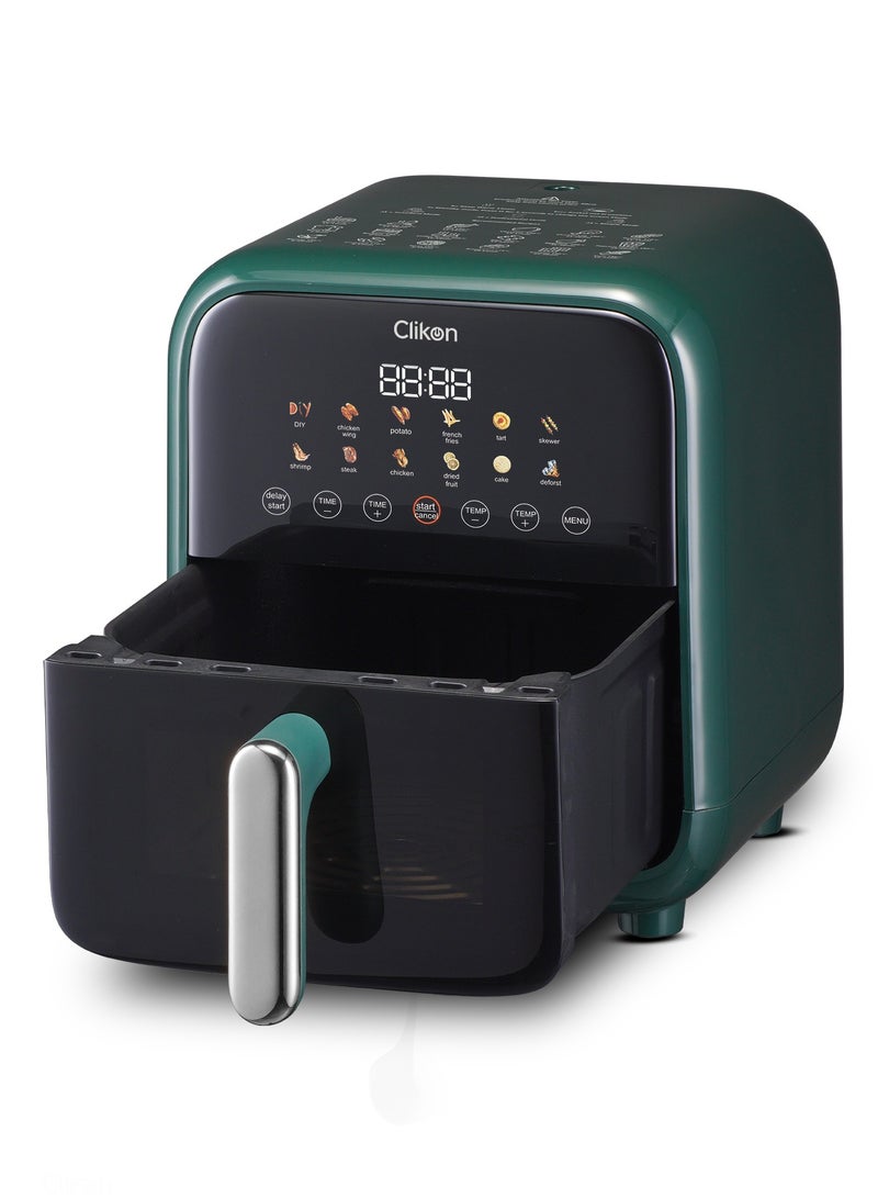 كليكون Air Fryer, 1700W, 7.5L Large Capacity, Digital Touch Control, Multi Functions, Overheating Protection 7.5 L 1700 W CK371 Green  - Image 5