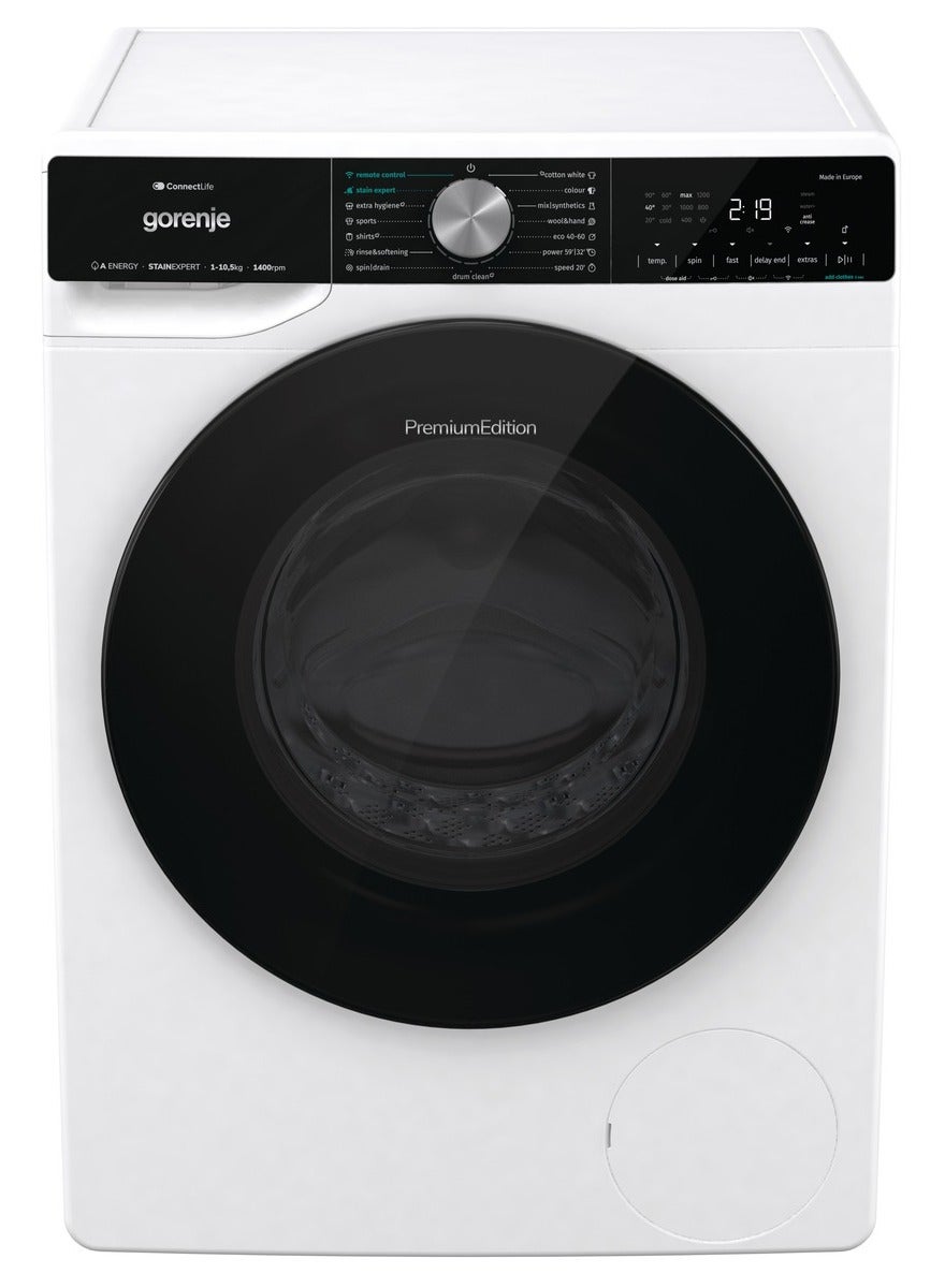 Washing Machine 60cm, Washing capacity 10.5 kg, Spin speed: 1,400 rpm, Stain Expert, Inverter PowerDrive motor, 15 programmes, Wi-Fi, white WNS1X4ARTWIFI 68 L 1900 W WNS1X4ARTWIFI white