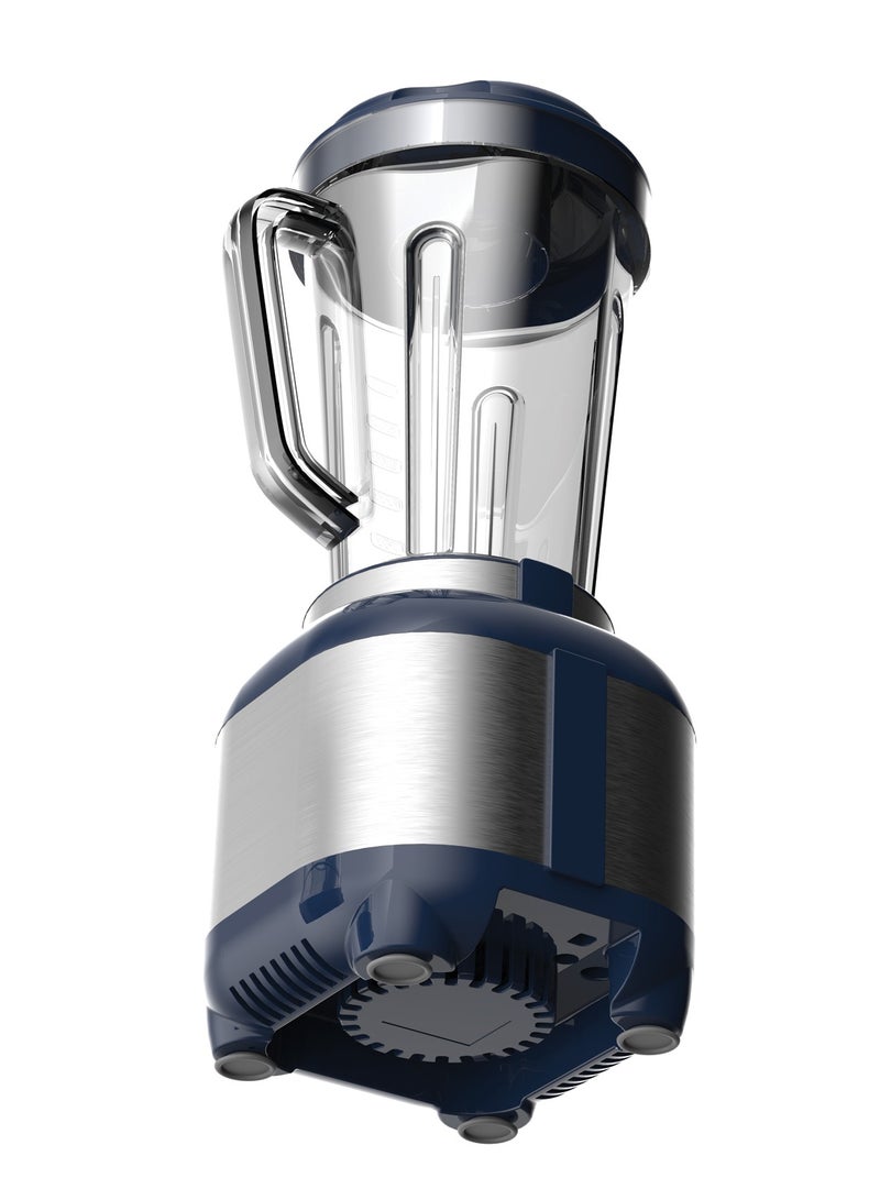 كليكون 3-In-1 Juicer Blender Chopper Set 1.8 L , 600W Powerful Motor With 2 Speed Setting And Pulse, Automatic Overload & Overheating Cut off With Stainless Steel Blade 1.8 L 600 W CK2684 Blue/Silver  - Image 3