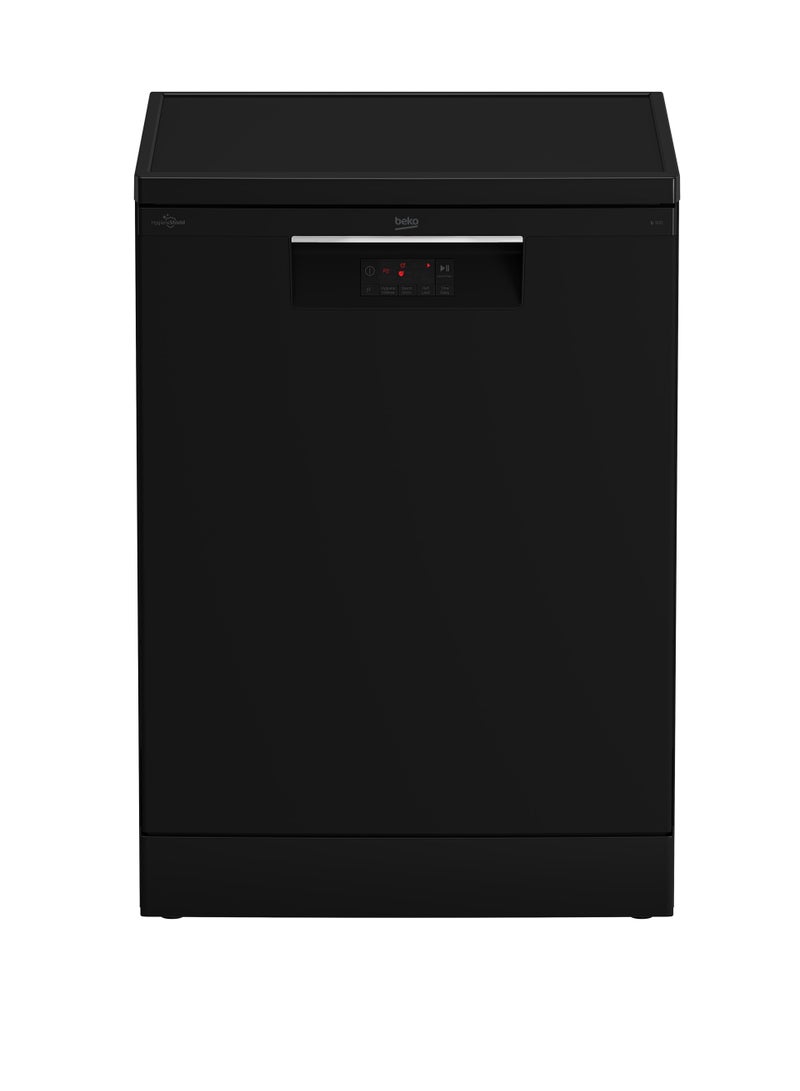 بيكو Freestanding Dishwasher (14 place settings, Full-size), 5 Programs, LED BDFN15421B Black  - Image 1