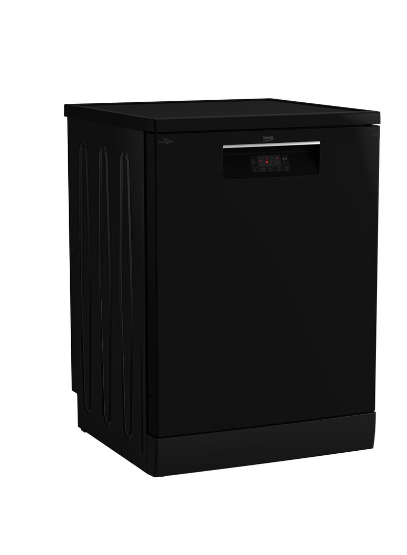 بيكو Freestanding Dishwasher (14 place settings, Full-size), 5 Programs, LED BDFN15421B Black  - Image 2