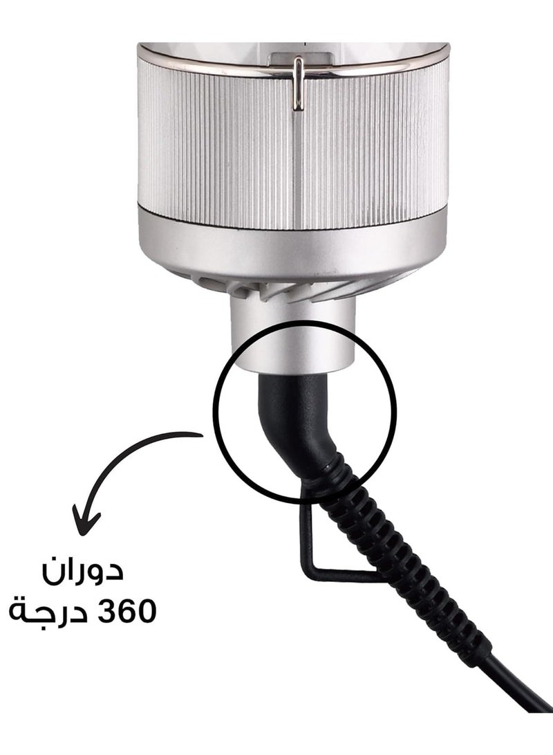ريبون - Original 1300 Watts Hair Dryer Brush 3 In 1 Hot Air Styler For Hair Drying Straightening Curling Tool - Image 1