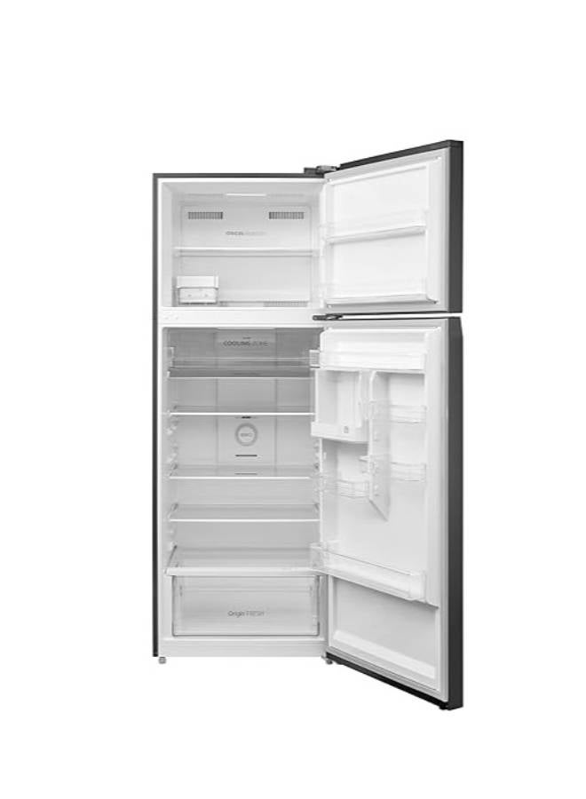 توشيبا ثلاجة - باب زجاجي فضي بلاتيني ثنائي الابعاد 450 لتر - ضاغط عاكس ثبات الجهد تبريد الهواء صندوق المرافق تحكم في الرطوبة بيور بيو منطقةGR-RT624WE-PGN(72) GR-RT624WE-PGN(72) فضي - Image 4