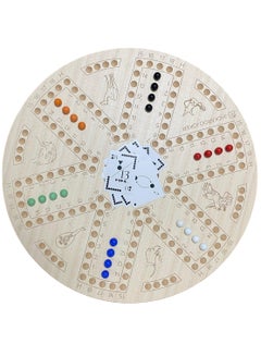 JACKAROOJOKER Jackaroo Board Game Set, Double-Sided 4-6 Player, with Marbles, Cards and Carrying Bag  - Image 3