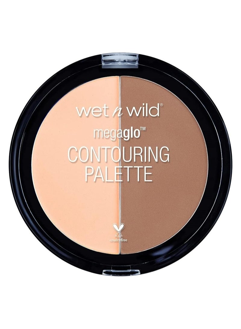 ويت اند وايلد باليت ميغا جلو لنحت الوجه، ثنائي بودرة النحت، بتركيبة قابلة للمزج والبناء، لوجه منحوت بشكل مثالي، دولسي دي ليتشي - Image 1