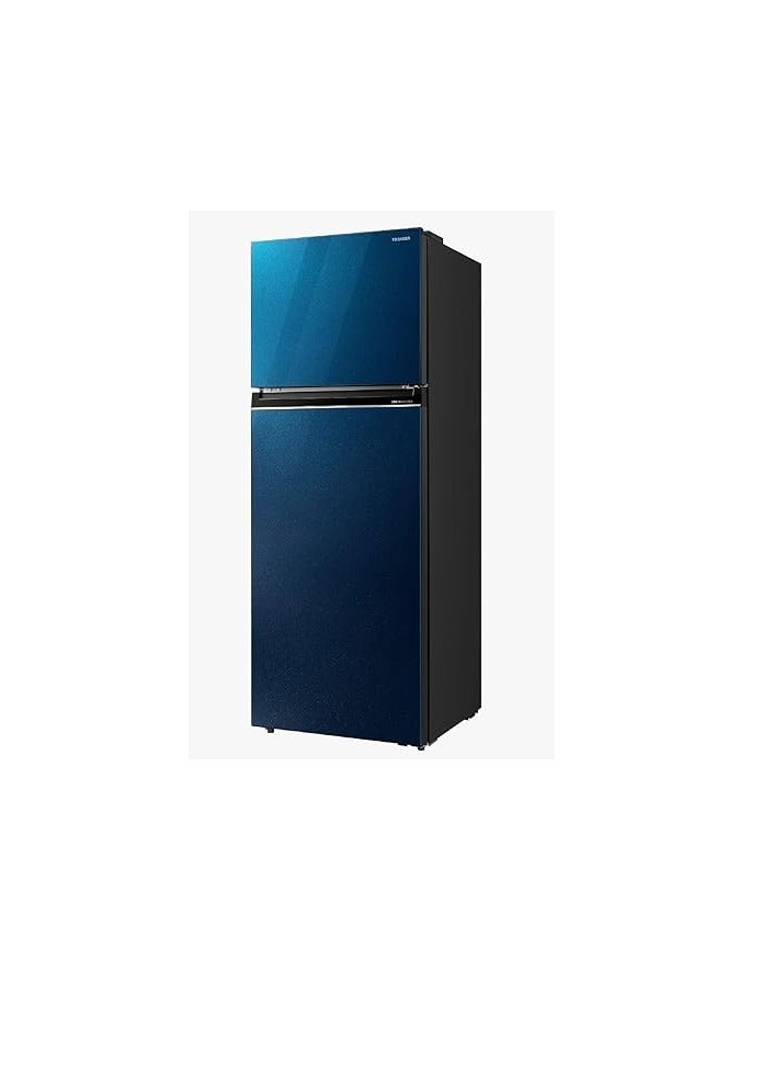 Toshiba - Refrigerator - 2D Starry Night Glass Door - Inverter Compressor,Voltage stability, Airfall cooling, Utility Box, Humidity Control, Pure Bio, Cooling Zone - 450 L GR-RT624WE-PGN(73) Blue - Image 1