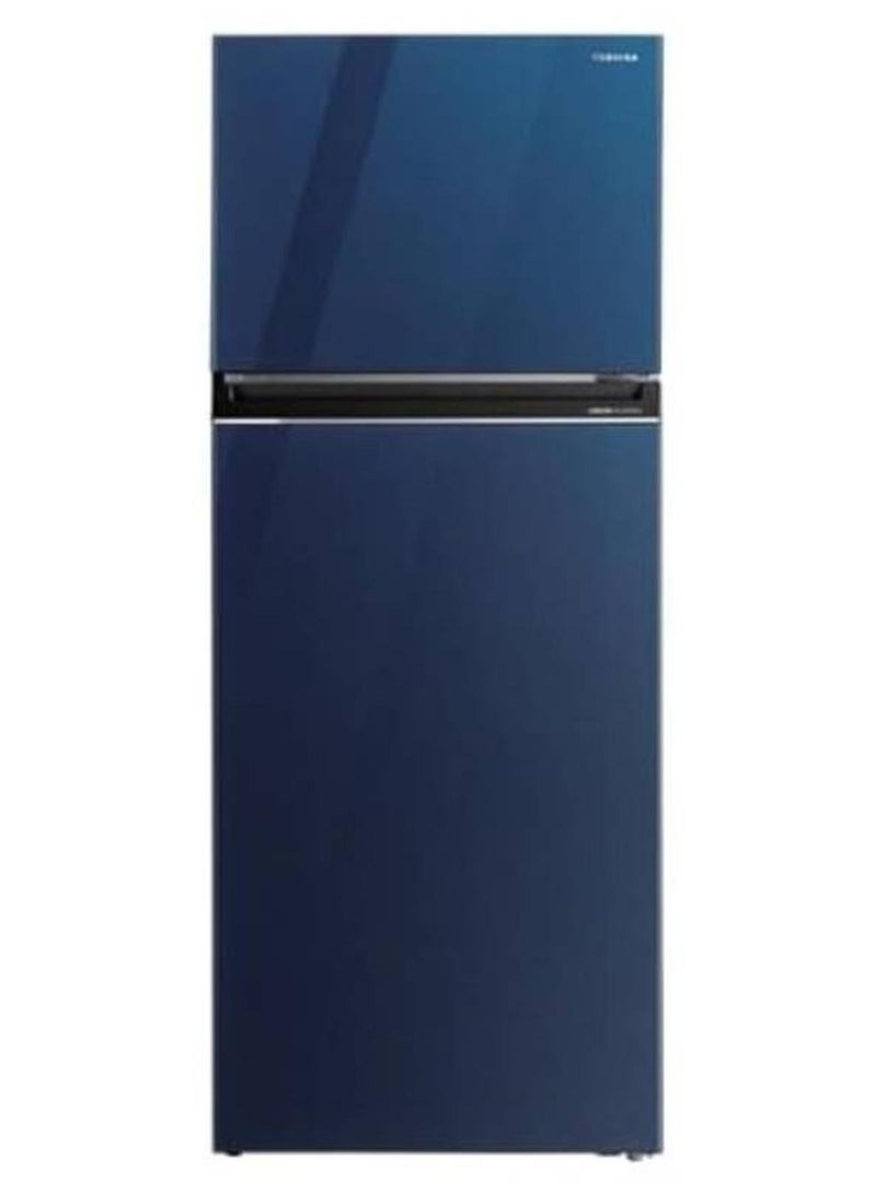 Toshiba Refrigerator, Inverter Compressor,Voltage stability, Airfall cooling, Utility box, Humidity control, Pure Bio, cooling zone,2D 450L , Glass door GR-RT624WE-PGN(73) Blue - Image 1