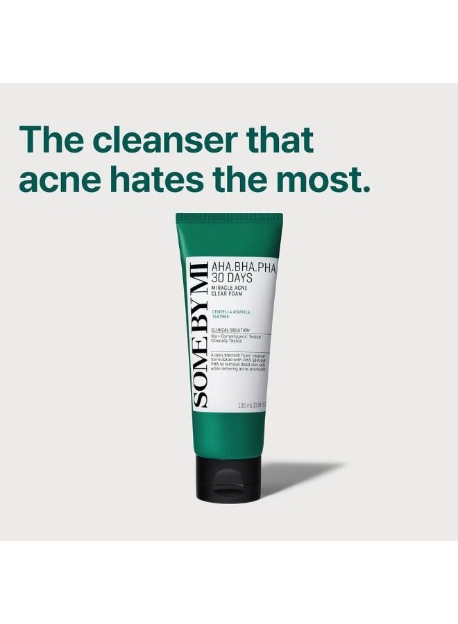 Some by Mi AHA-BHA-PHA 30 Days Miracle Acne Clear Foam 100ml - Image 2