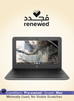 HP Renewed - Chromebook 11 G7 EE  Laptop With 11.6-Inch HD Display,Celeron/Quad Core/4th Gen/4GB RAM/16GB SSD/Chrome OS English Black  - Image 1