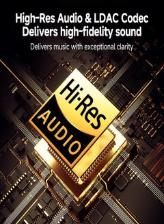كيو سي واي H3 PRO Over Ear Headphones Adaptive ANC, Wired & Wireless Connectivity, 50dB Active Noise Cancellation with Multiple Modes, LDAC Hi-Res Wireless Audio, 55H Playtime, Custom EQ via App - Black  - Image 3
