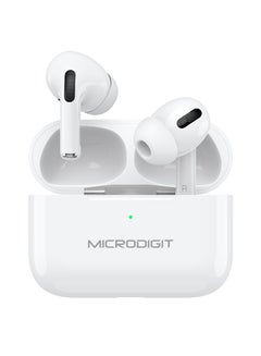 ميكرو ديجيت Premium Bluetooth Wireless Earphone with Earplug Pro with wireless charging and High Bass Clear Sound White  - Image 1