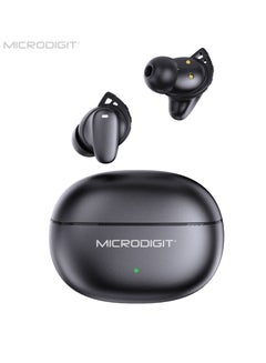 ميكرو ديجيت Premium Wireless ANC  Noise Cancelling Earbuds, With intelligent Touch Wireless Earplug Black  - Image 1