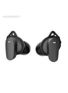 ميكرو ديجيت Premium Wireless ANC  Noise Cancelling Earbuds, With intelligent Touch Wireless Earplug Black  - Image 2