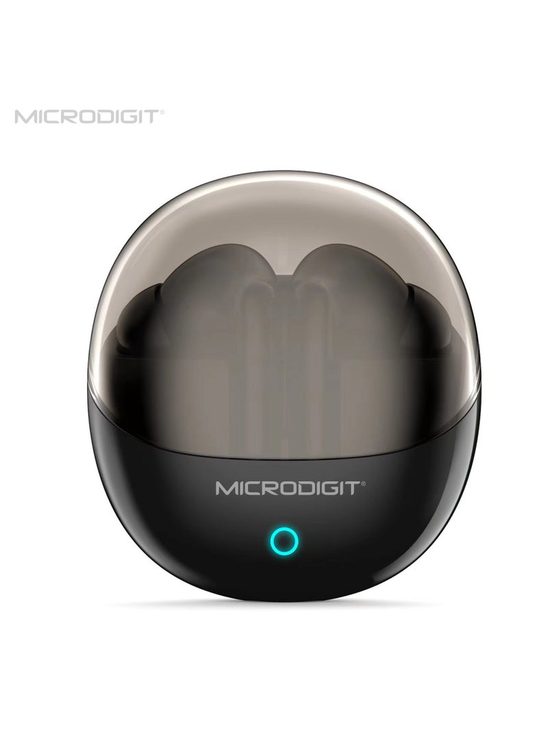Microdigit In-Ear Earphones Wireless Earbuds And Earplug DEP361 Black  - Image 2