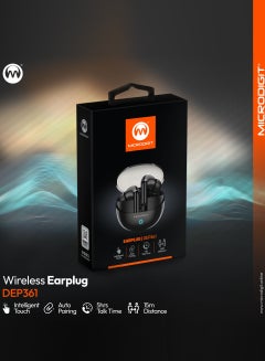 ميكرو ديجيت In-Ear Earphones Wireless Earbuds And Earplug DEP361 Black  - Image 4