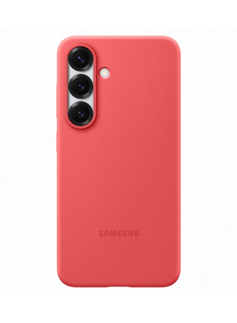 Samsung Galaxy S25 Genuine Silicone Phone Case, Red  - Image 1