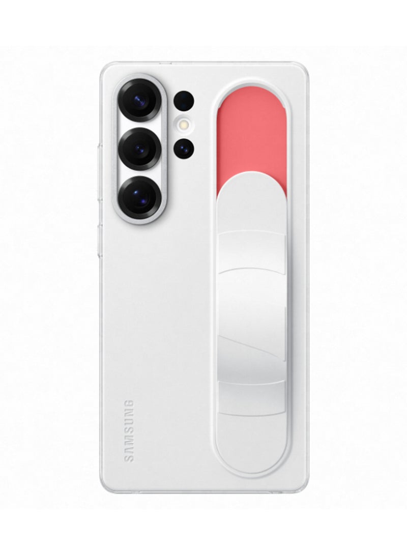Samsung - Galaxy S25 Ultra Genuine Standing Grip Phone Case, White - Image 1