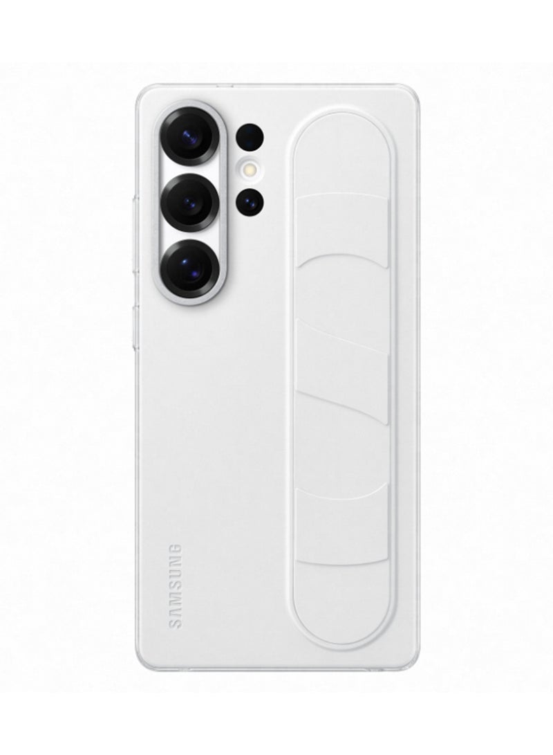 Samsung - Galaxy S25 Ultra Genuine Standing Grip Phone Case, White - Image 1
