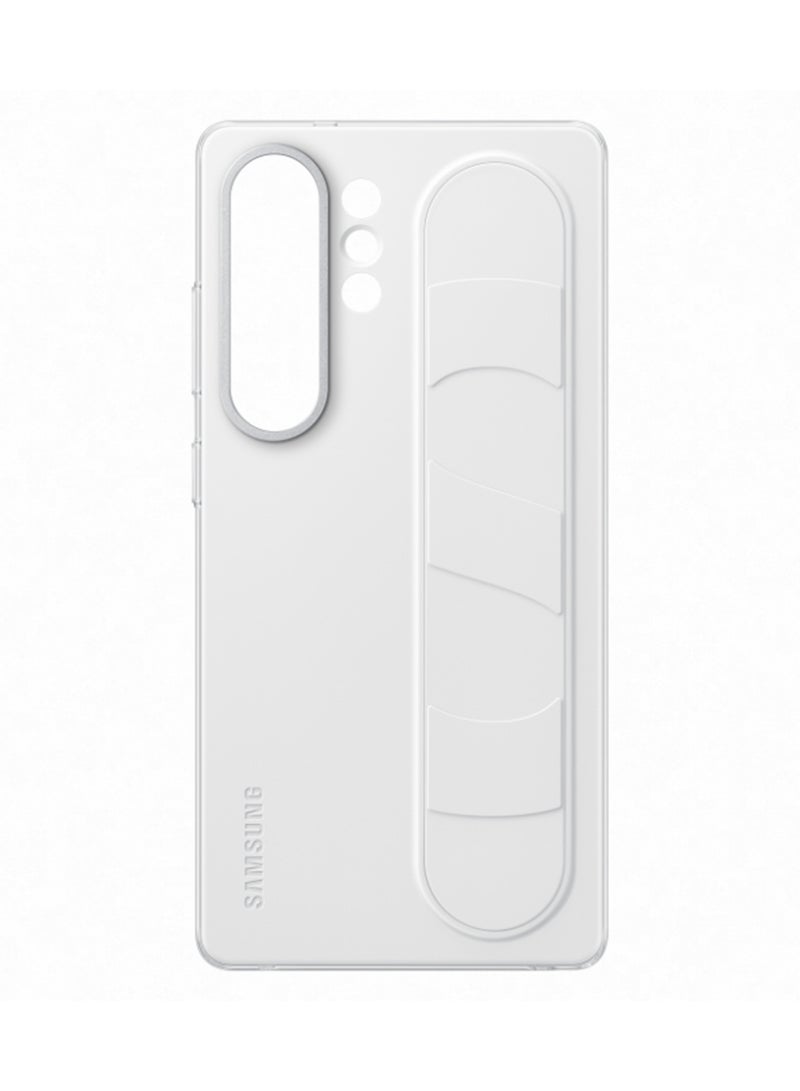 Samsung - Galaxy S25 Ultra Genuine Standing Grip Phone Case, White - Image 1