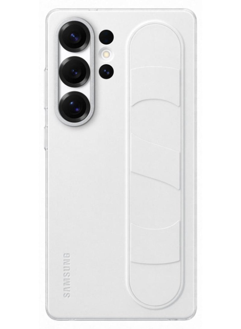 Samsung Galaxy S25 Ultra Genuine Standing Grip Phone Case, White - Image 1
