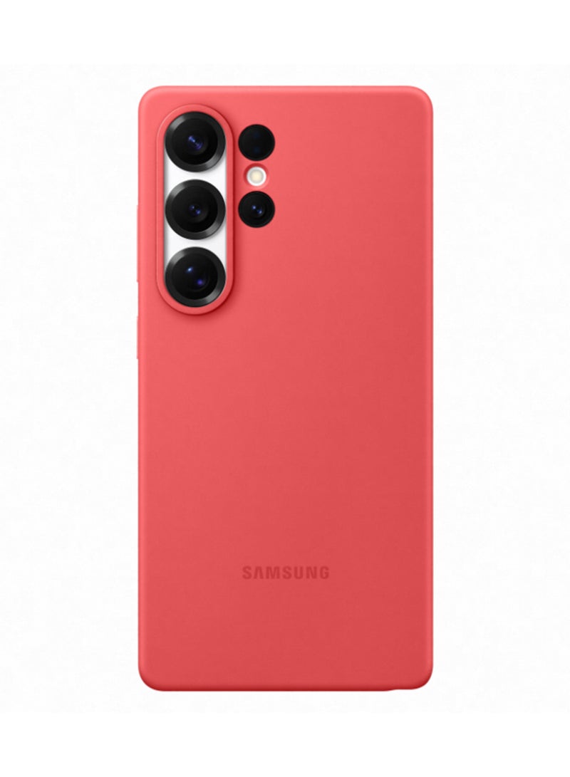 Samsung - Galaxy S25 Ultra Genuine Silicone Phone Case, Red - Image 1