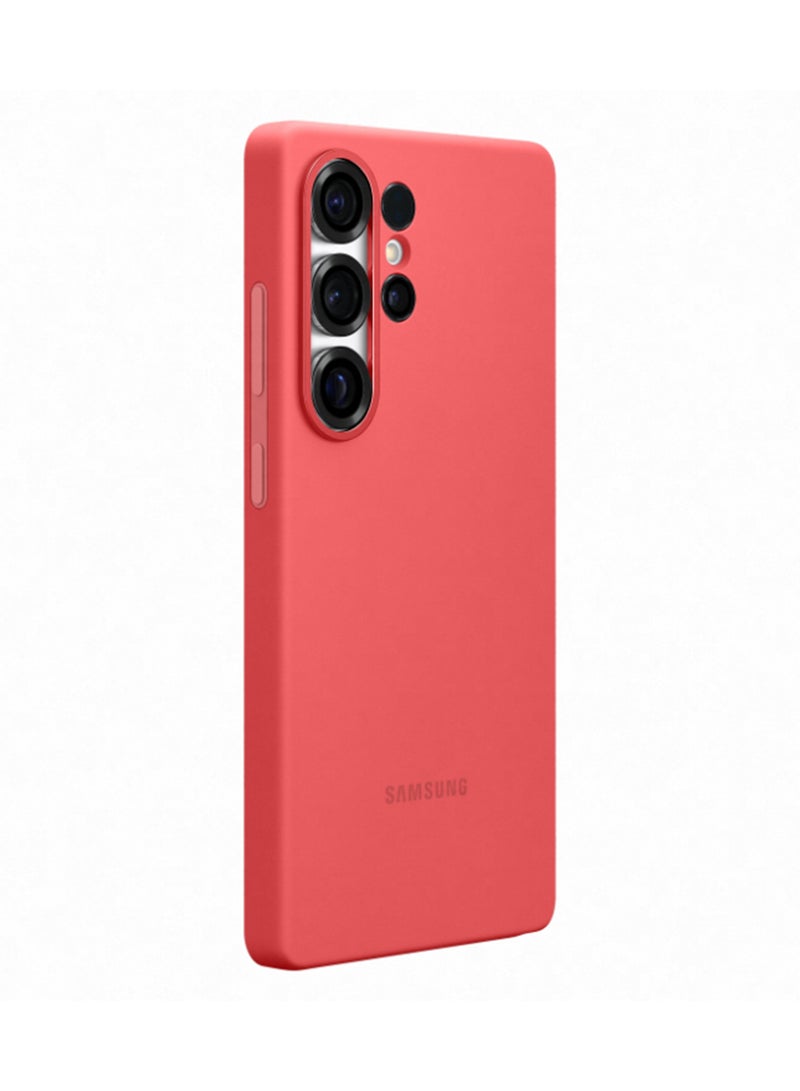 Samsung - Galaxy S25 Ultra Genuine Silicone Phone Case, Red - Image 1