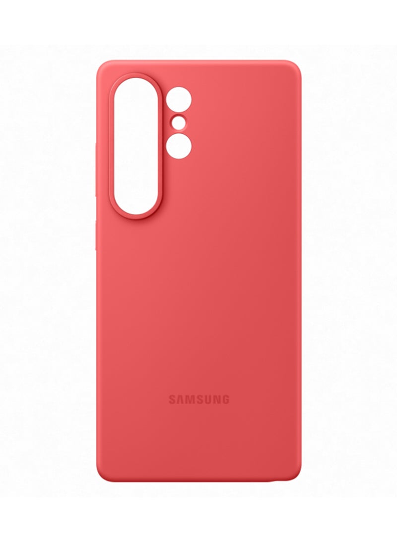 Samsung - Galaxy S25 Ultra Genuine Silicone Phone Case, Red - Image 1