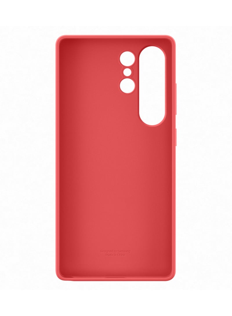 Samsung - Galaxy S25 Ultra Genuine Silicone Phone Case, Red - Image 1