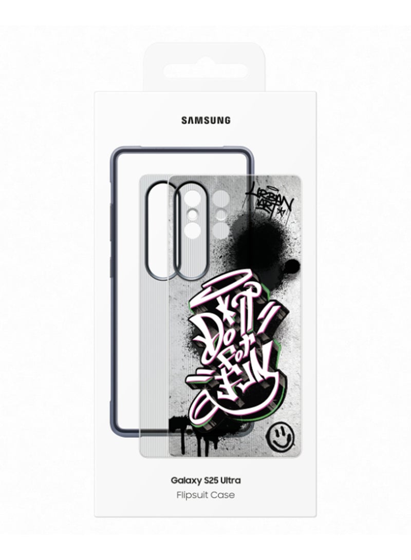 Samsung - Galaxy S25 Ultra Genuine Flipsuit Ragged Phone Case, Black - Image 1