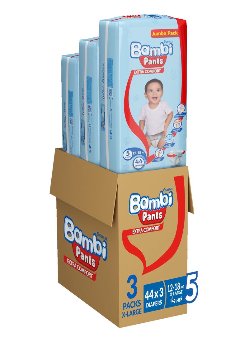 Sanita Bambi Extra comfort Baby Pants 12-18Kg Size 5 Jumbo Pack